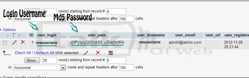 md5 password WordPress