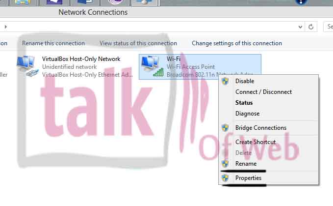 Internet Connection Properties