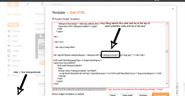 blogger template editing
