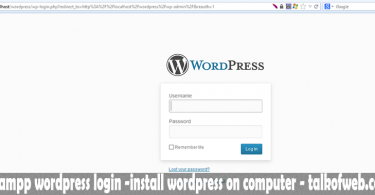 xampp wordpress login