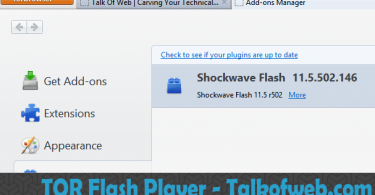 Enabled Adob Flash Player in TOR Browser