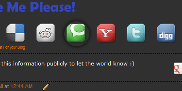 Social Media Share Buttons With Mouse hover