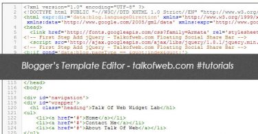 Blogger template Editor