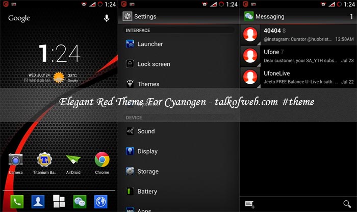 Elegant Red Theme For Cyanogenmod Elegant Red Theme For Cyanogenmod