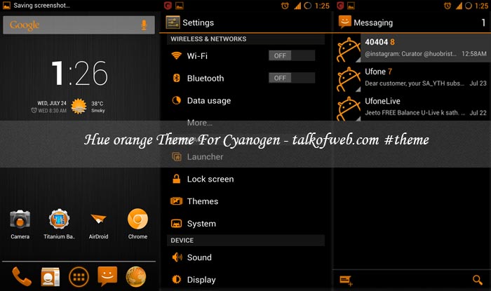 Hue orange Theme For Cyanogenmod Hue orange Theme For Cyanogenmod