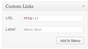Link add menu in menus of wordpress