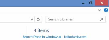 Search Pane in Windows 8 Search Pane in Windows 8