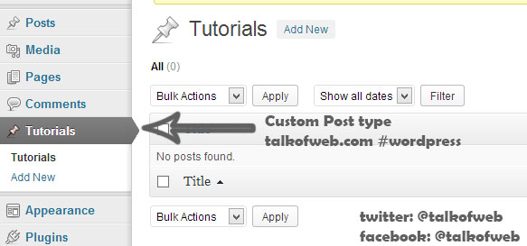 Wordpress custom post type Wordpress custom post type