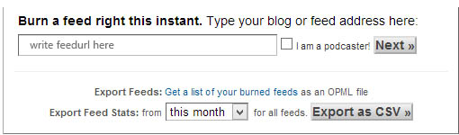 Burn your feed now through feedburner
