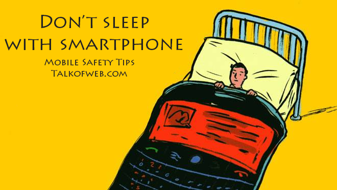 Sleeping with smartphone
