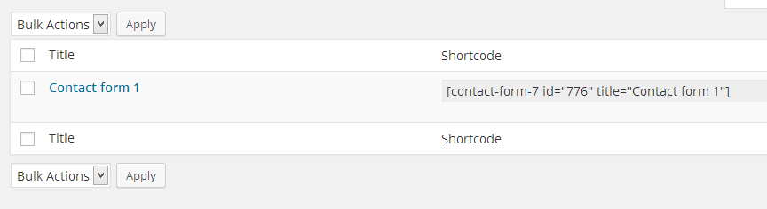Contact Form Seven Embed Code