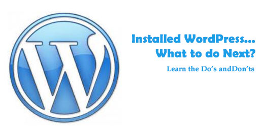 Installed WordPress what to do next