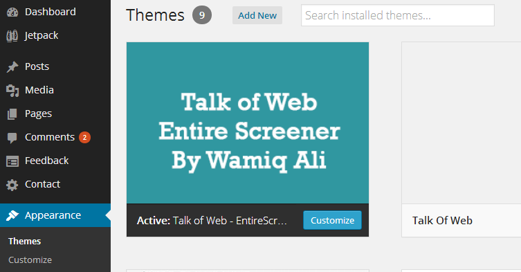 WordPress Theme Manager