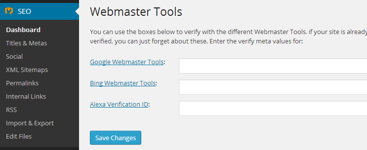 1- WordPress SEO By Yoast Setting Panel