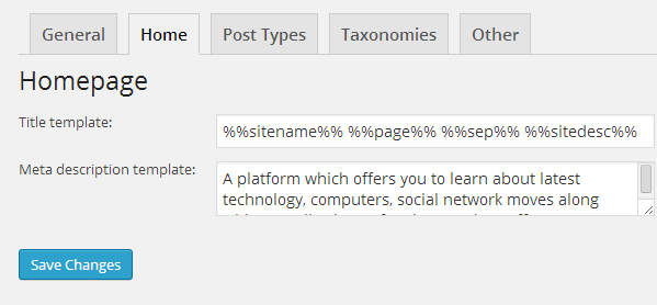 2- Home Page Title and SEO Setting Yoast