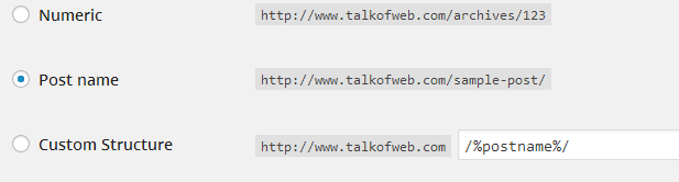 5- Pretty permalinks wordpress