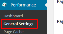 General Setting w3 Total Cache