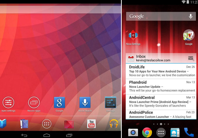Nova and Apex Launcher