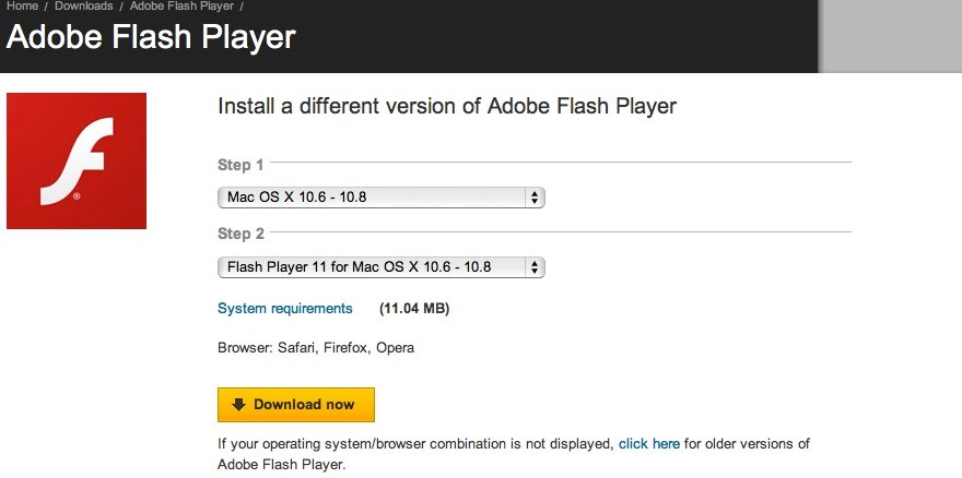 browsers for mac adobe flash player