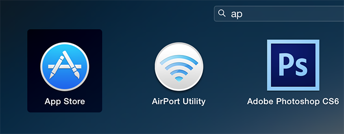 Searching App Store on MAC
