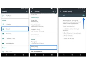 Android 5.0 Screen Pining