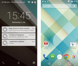 Android 5.0 lock screen