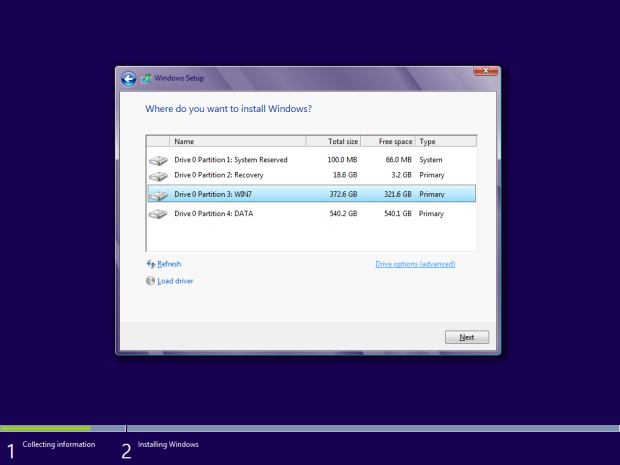 how to install windows 8 - 7