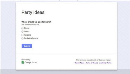google tricks - forms