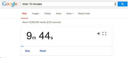 google tricks - stopwatch