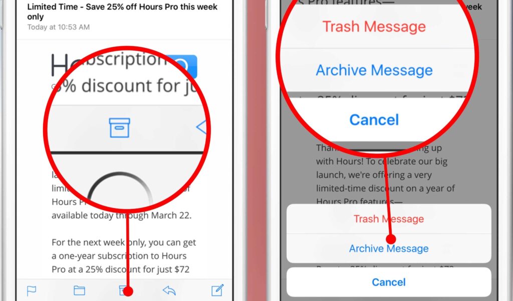 mail-archive-trash-single-message