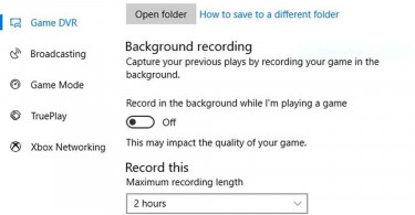 Game DVR Feature Setting