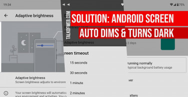 Android Screen Auto Dims