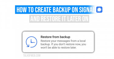 Signal Backup