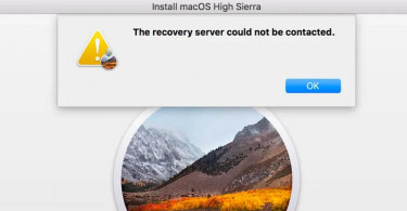 recovery server could not be contacted macOS